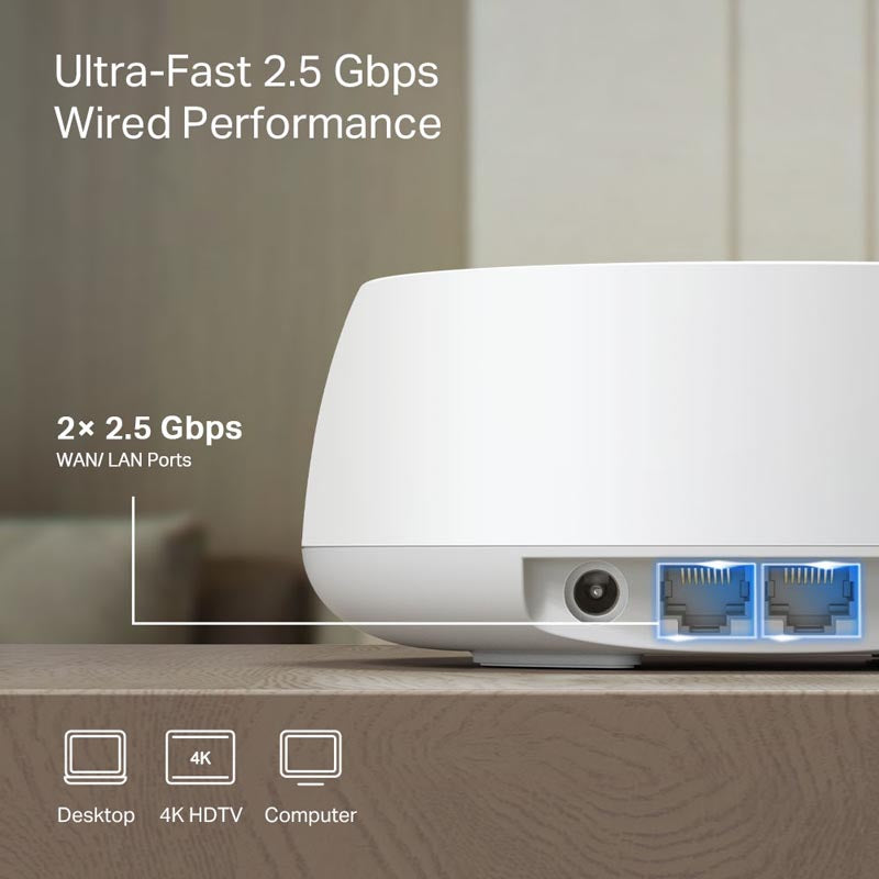 TP-Link Deco BE25BE5000 Home Mesh Wi-Fi 7 System (1-Pack)