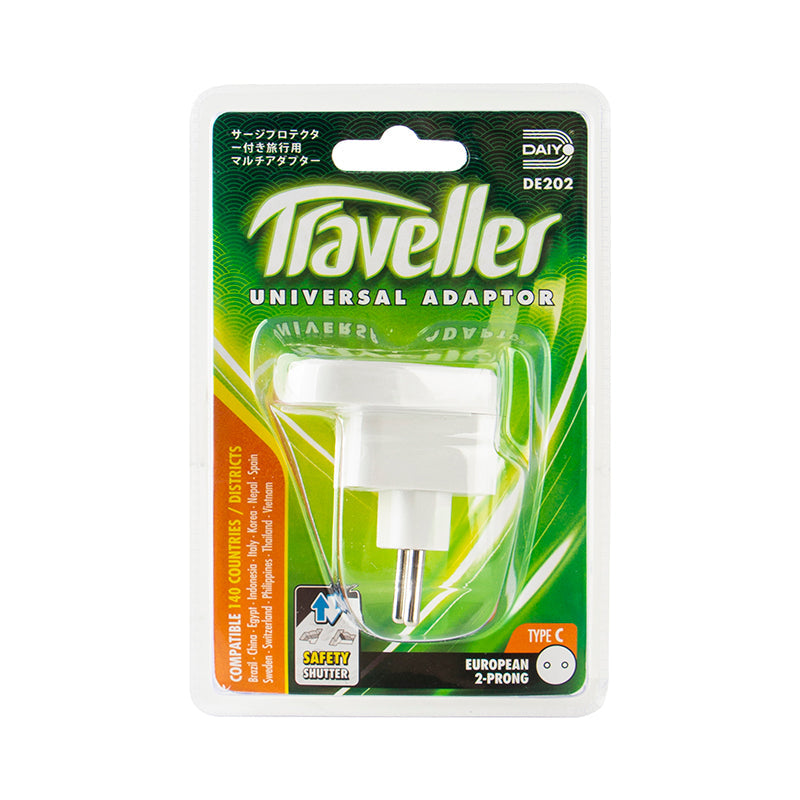 Daiyo DE202 2-Prong European Traveller Adaptor