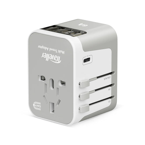 Daiyo DE320 6A 2A+3C Traveller Multi Universal Adaptor (White)