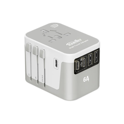 Daiyo DE320 6A 2A+3C Traveller Multi Universal Adaptor (White)
