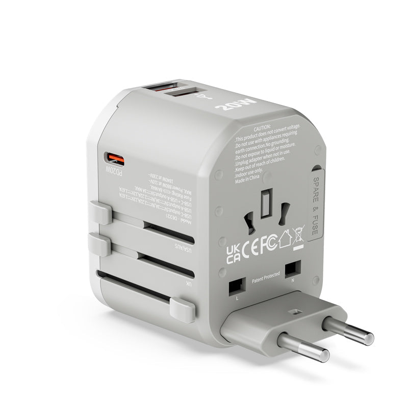 Daiyo DE321 PD20W 1C+ 2A Traveller Multi Universal Adaptor (White)