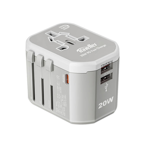 Daiyo DE321 PD20W 1C+ 2A Traveller Multi Universal Adaptor (White)