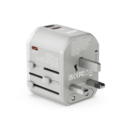 Daiyo DE321 PD20W 1C+ 2A Traveller Multi Universal Adaptor (White)