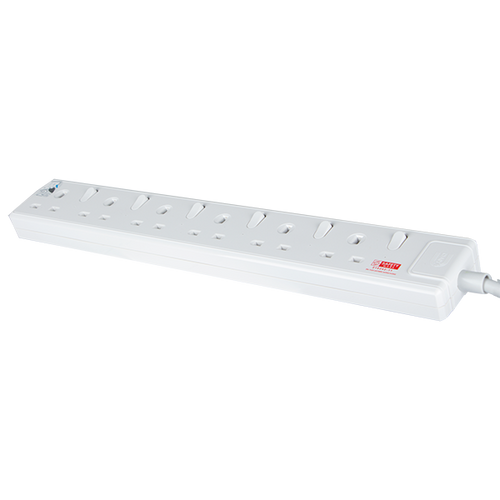 Daiyo DE386-6M LED 6 Way Socket Strip w Surge 6M