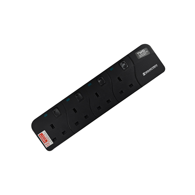 SoundTeoh PS-804 4Way 1M Extension Socket (Black) – Challenger Singapore