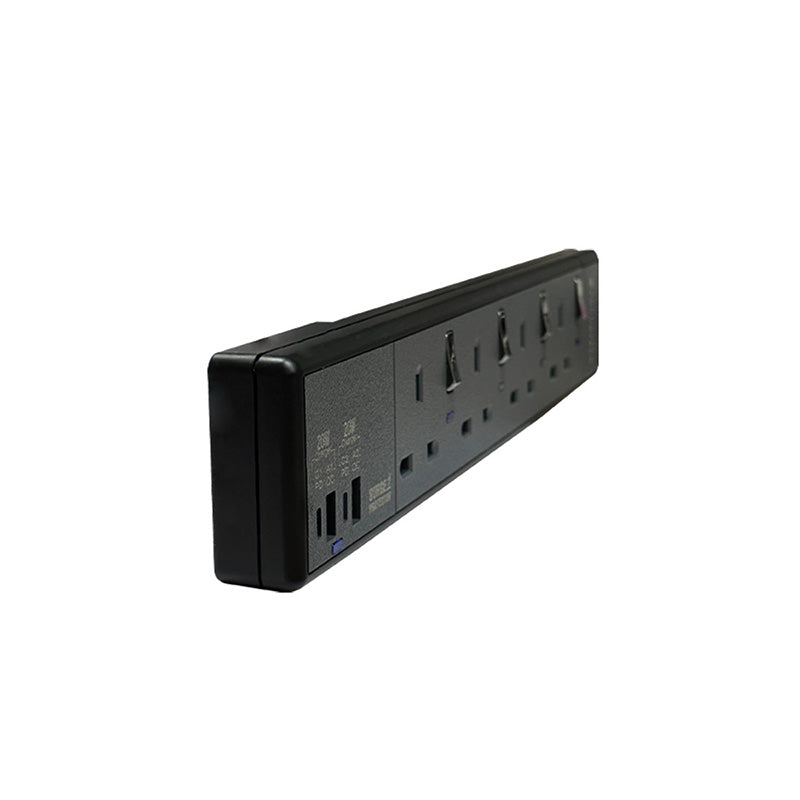 SoundTeoh PS-422C 4Way 2M USB A+C QC Extension (Black)