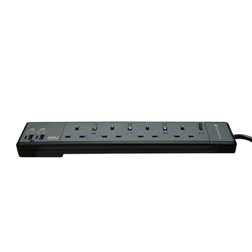 SoundTeoh PS-422C 4Way 2M USB A+C QC Extension (Black)