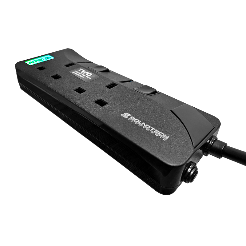 SoundTeoh PS-002A 2Way 3M Extension Socket (Black)