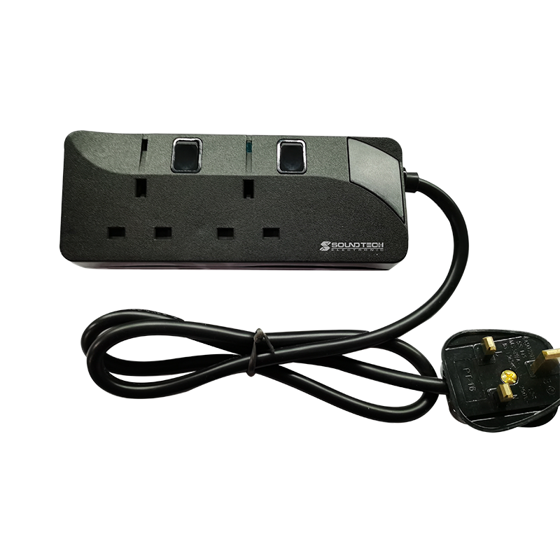 SoundTeoh PS-002A 2Way 3M Extension Socket (Black)