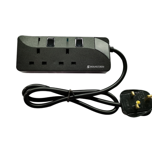 SoundTeoh PS-002A 2Way 3M Extension Socket (Black)