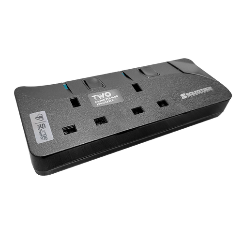 SoundTeoh PS-002A 2Way 3M Extension Socket (Black)