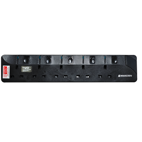 SoundTeoh PS-005A 5Way 2M Extension Socket (Black)