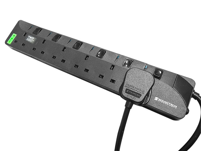 SoundTeoh PS-006A/6MBK 6Way 6M Extension(Black)