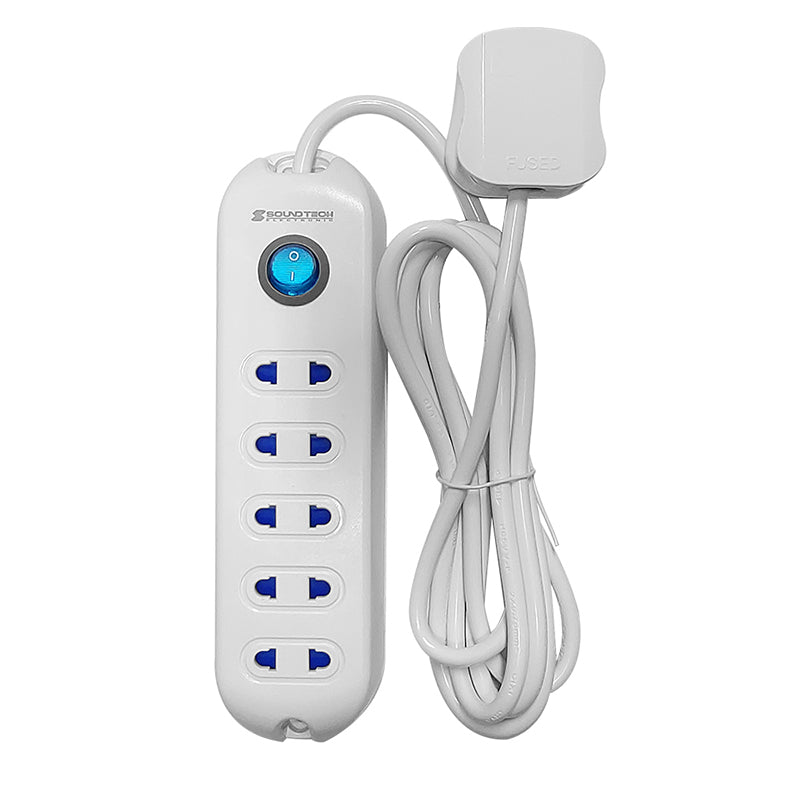 SoundTeoh PS-52A 5Way 2Pin Extension 2M (White)