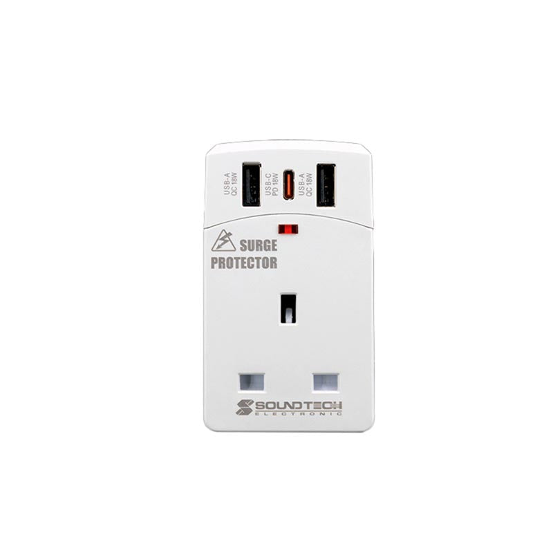 SoundTeoh PP-19SU Multiway Adaptor With Power Indicator Light