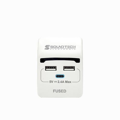SoundTeoh PP-52U  2 USB-A + 1 USB-C SMART Ports Adaptor