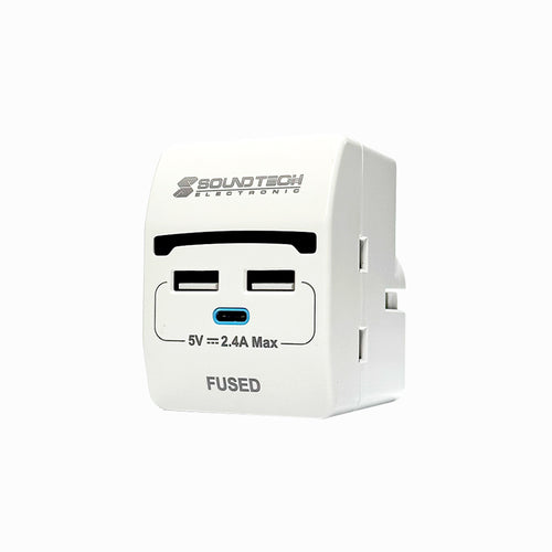 SoundTeoh PP-52U  2 USB-A + 1 USB-C SMART Ports Adaptor