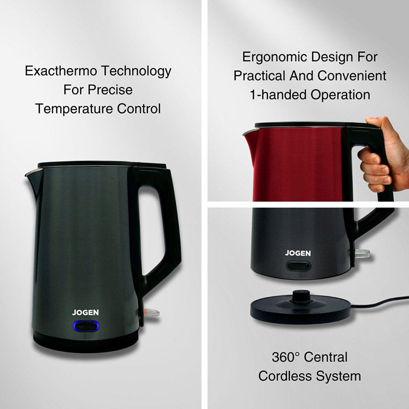 Jogen KE4214 Stainless Steel Kettle 1.9L 2200w Keep Warm (Sky Green)