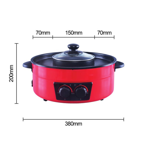 PowerPac  2 In 1 Steam Boat & BBQ (PPMC677)