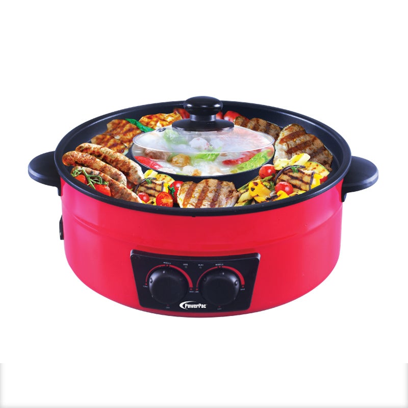 PowerPac  2 In 1 Steam Boat & BBQ (PPMC677)