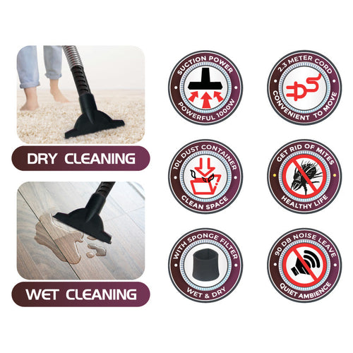 PowerPac PPV1255 Wet & Dry Vacuum 1000W