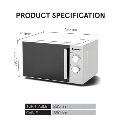 PowerPac PPT725 Microwave Oven 25L