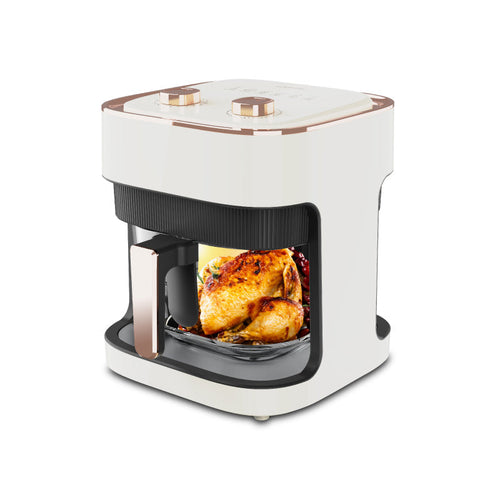 PowerPac PPAF345 Air Fryer, Glass Basket 4.8L