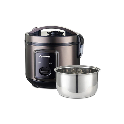 PowerPac PPRC618 Rice Cooker Stainless Steel 1.8L