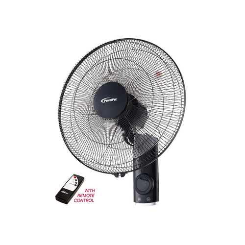 PowerPac PPWF98R-BK 18-inc Wall Fan with Remote