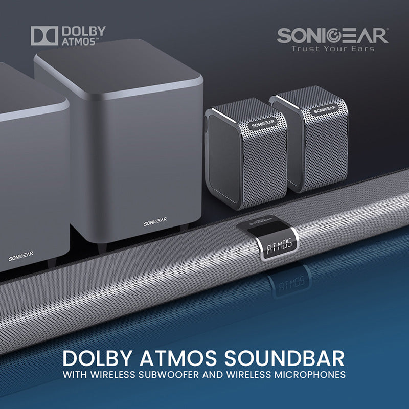 SonicGear Studiobar 6000 + Subwoofer + Mic