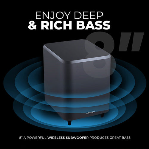 SonicGear Studiobar 6000 + Subwoofer + Mic