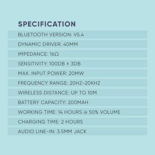 SonicGear Airphone III (Type C) BT Headphones - Cloud