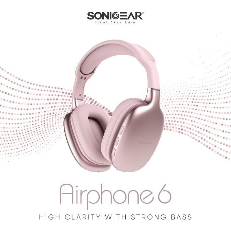 SonicGear Airphone 6 BT Headphone - Champagne