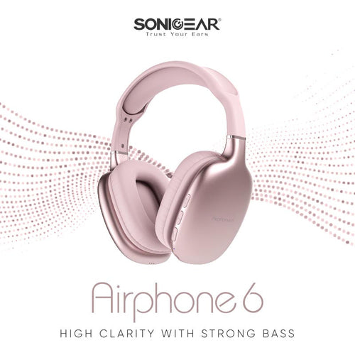 SonicGear Airphone 6 BT Headphone - Champagne
