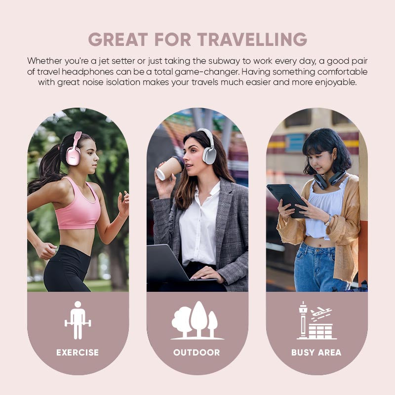 SonicGear Airphone 6 BT Headphone - Mauve Pink