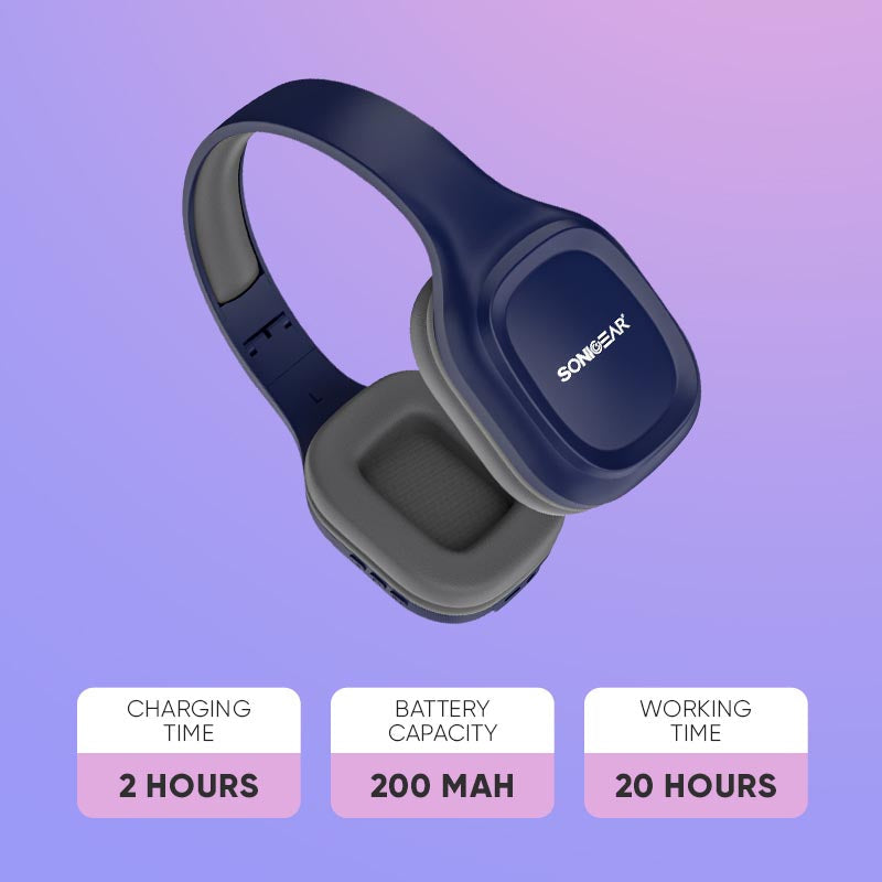 SonicGear Airphone 5 BT Headphone - Raindrop