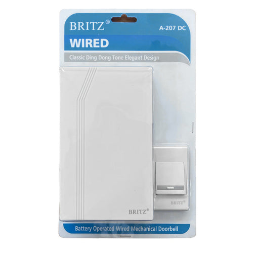 Britz A207 Wired Mechanical Doorbell with Switch
