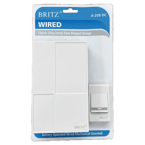 Britz A208 Wired Mechanical Doorbell with Switch