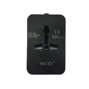 Britz BR-838BK Multi Travel Adaptor with Surge (Black)