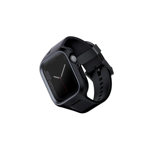 Uniq Monos 44mm / 45mm 2-In-1 Apple Watch Strap With Hybrid Case (Black)