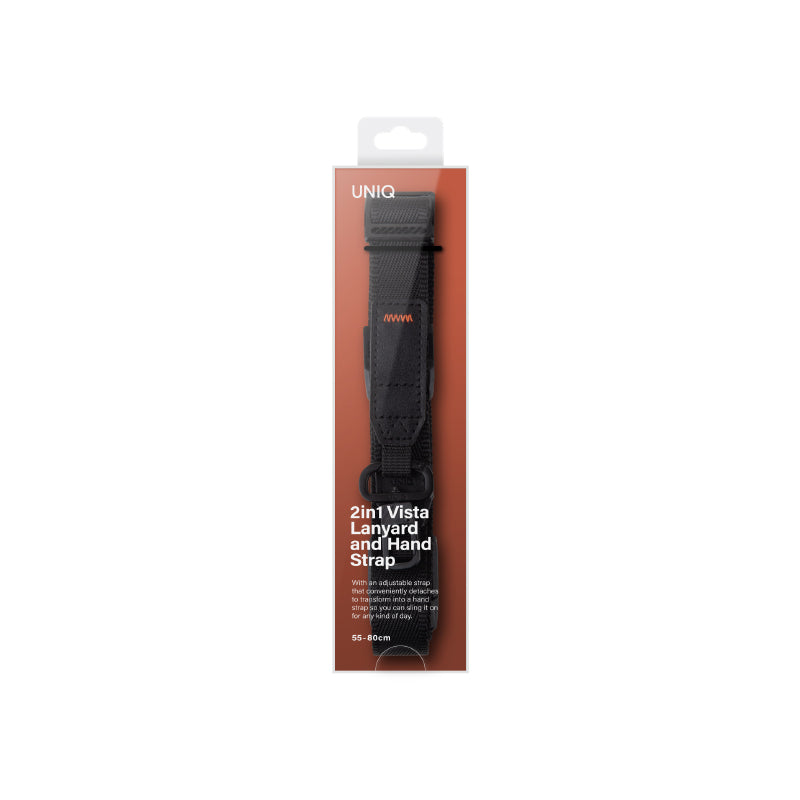 Uniq Vista 2-IN-1 Lanyard and Hand Strap (Midnight Black)