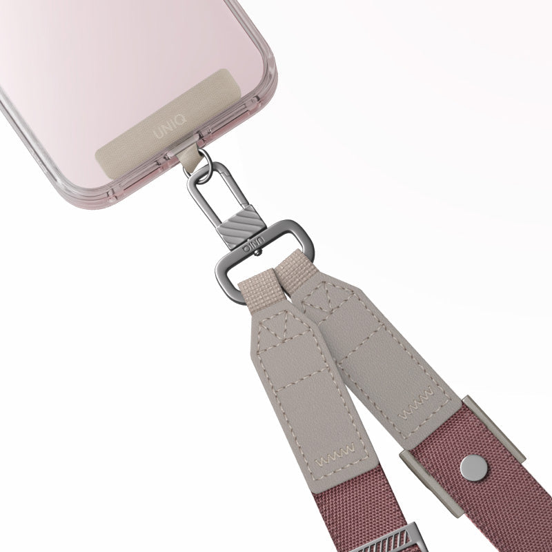 Uniq Vista 2-IN-1 Lanyard and Hand Strap (Light Burgundy)