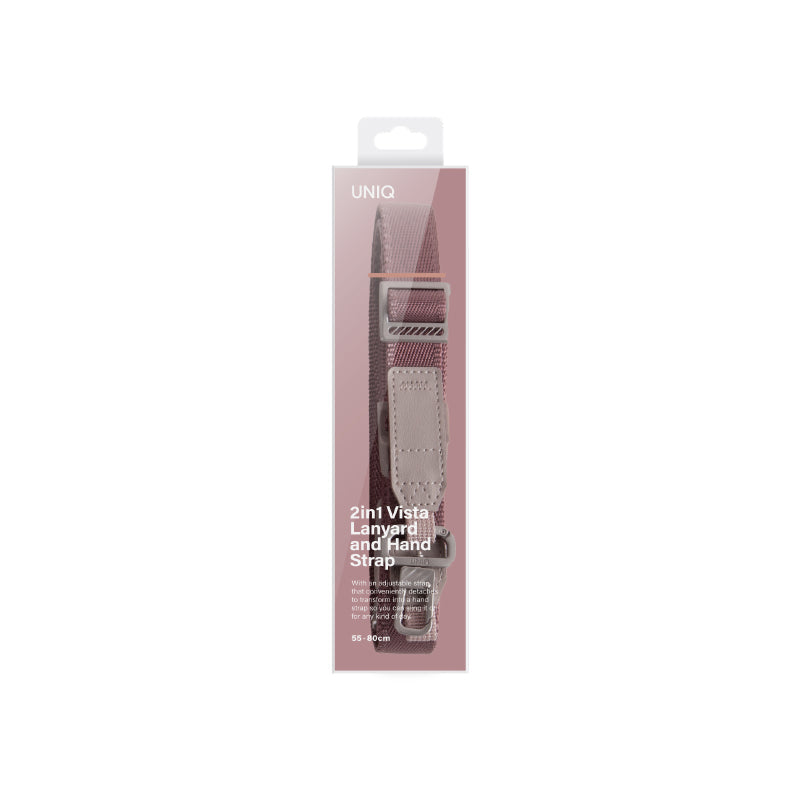Uniq Vista 2-IN-1 Lanyard and Hand Strap (Light Burgundy)
