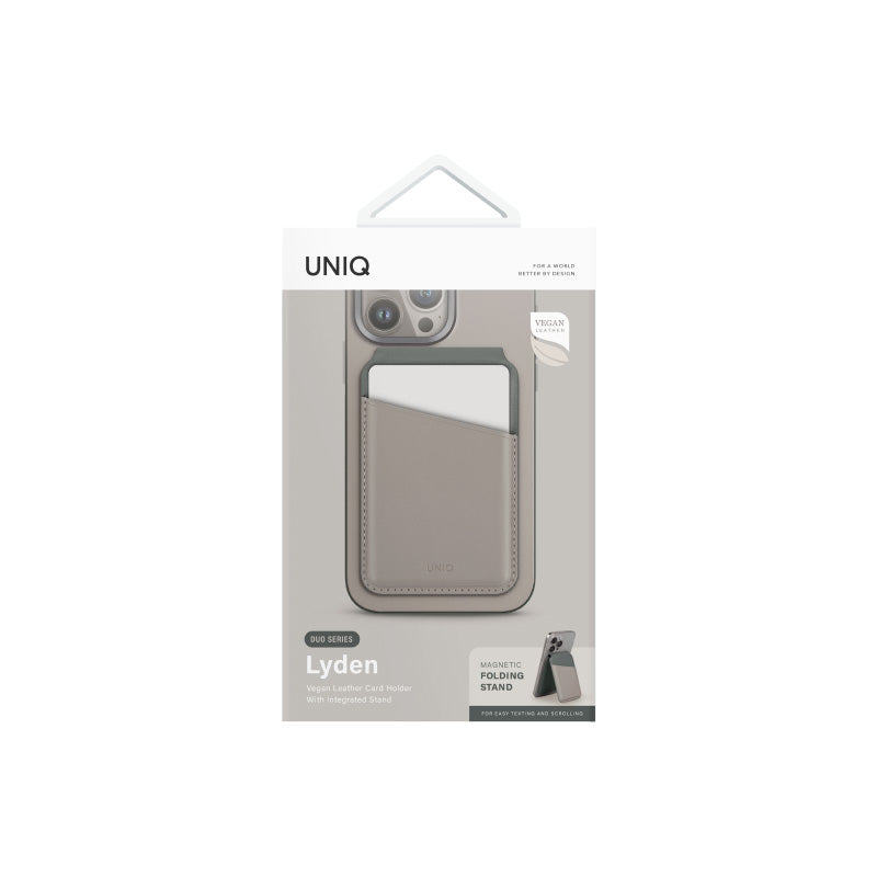 Uniq Lyden IVYLGRN RFID Magnetic Card Holder with Stand Pine (Ivory Lichen Green)