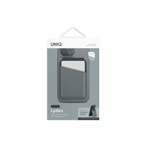 Uniq Lyden WBLUBLK RFID Magnetic Card Holder with Stand Washed Blue (Washed Blue/Black)