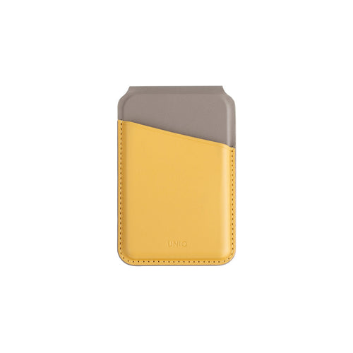 Uniq Lyden CYELFGRY RFID Magnetic Card Holder with Stand Canary (Canary Yellow/Flint Grey)