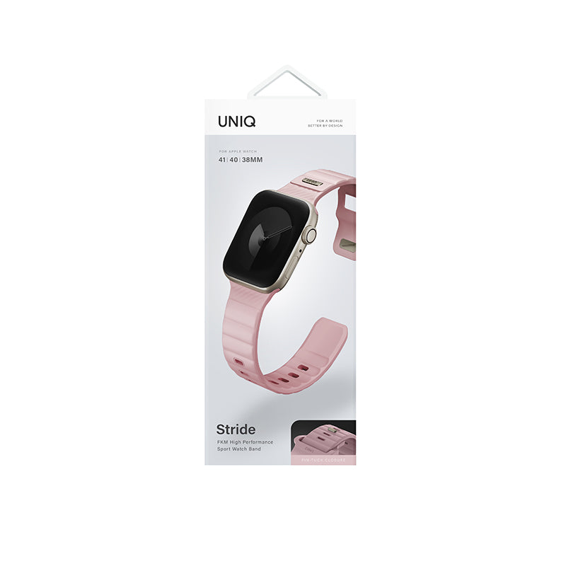 Uniq STRIDE FKM Rubber Apple Watch Strap 41/40/38MM (Pale Pink)
