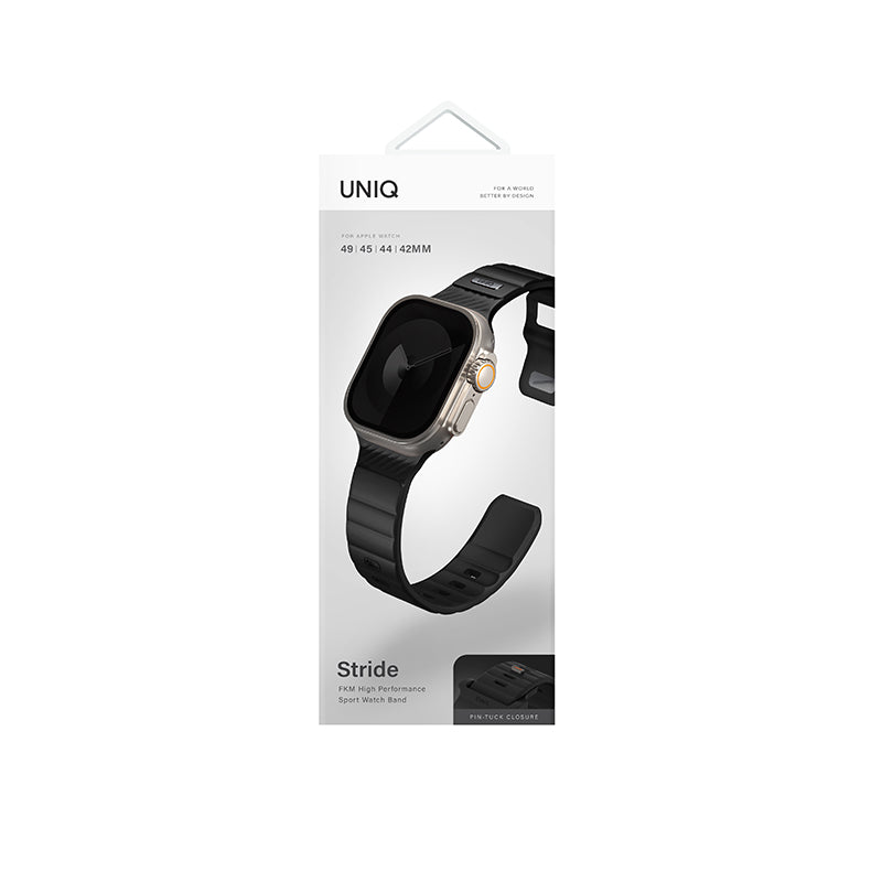 Uniq STRIDE FKM Rubber Apple Watch Strap 49/45/44/42MM (Midnight Black)