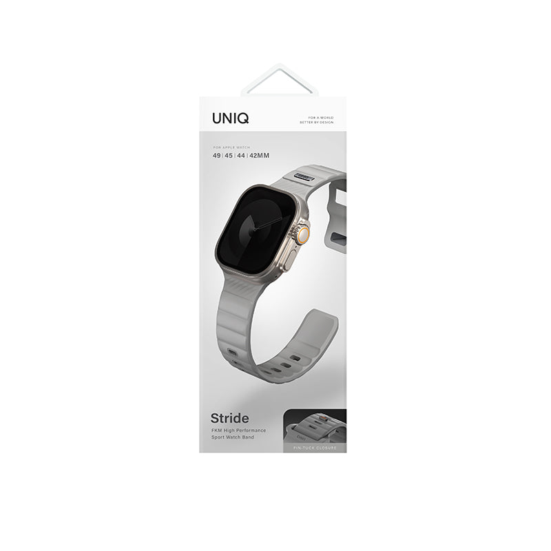 Uniq STRIDE FKM Rubber Apple Watch Strap 49/45/44/42MM (Chalk Grey)