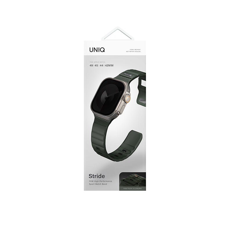 Uniq STRIDE FKM Rubber Apple Watch Strap 49/45/44/42MM (Moss Green)